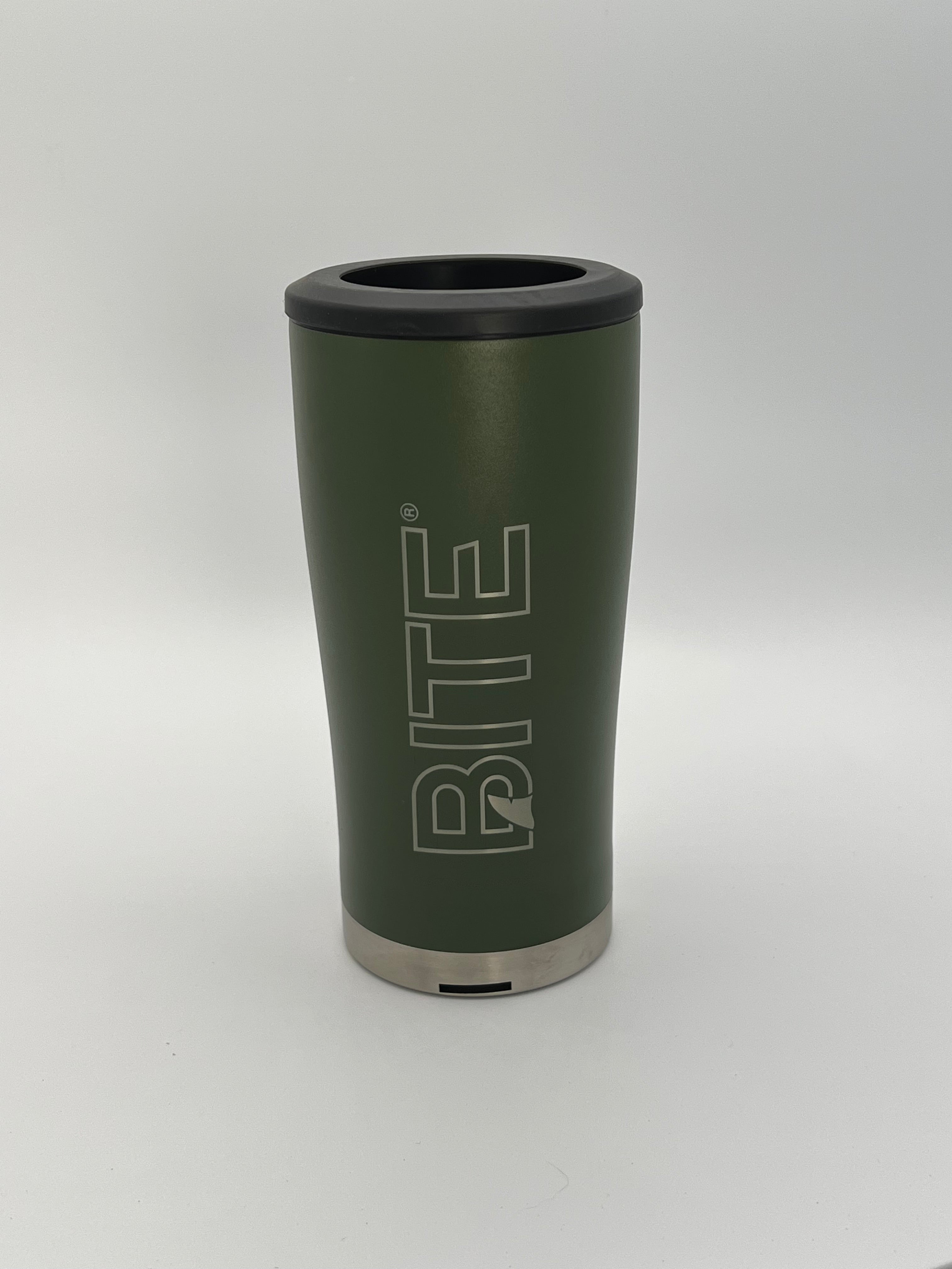 Army Green BITE® Super-Shark. Holds everything. Opens everything. Keeps your drinks cold for hours.